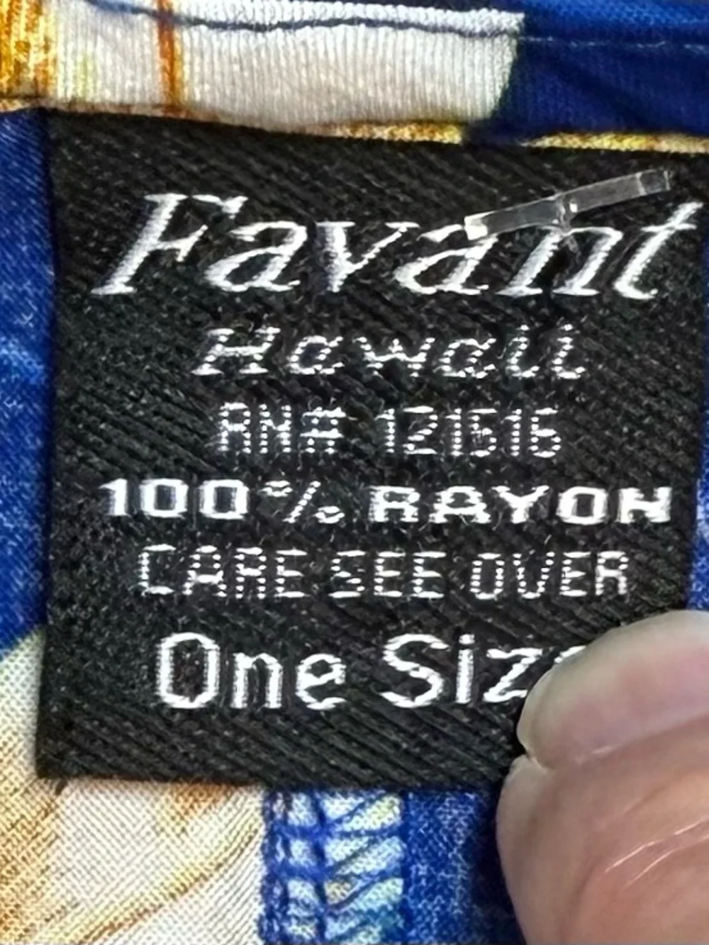 Favant Hawaii Blue Plumeria Floral Rayon Cover Up Caftan One Size
